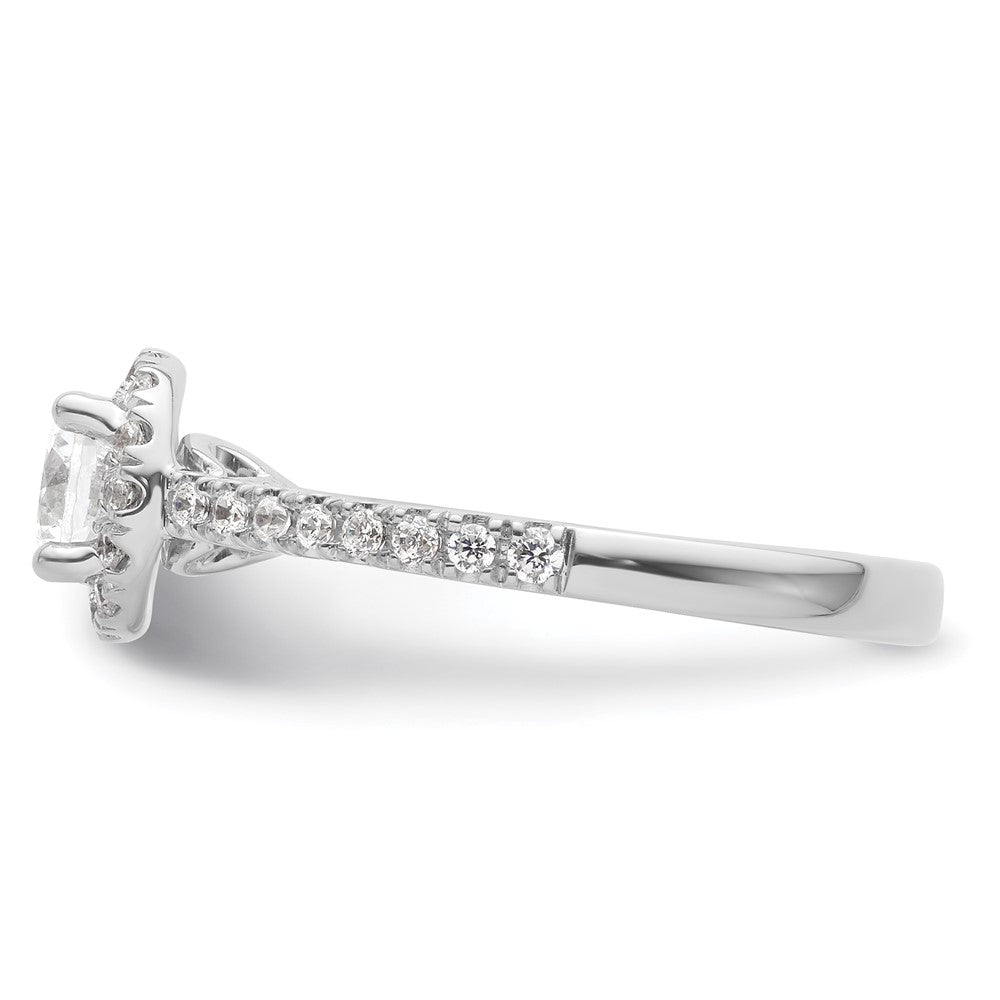 Buy Exclusive 14K White Gold Semi-Mount Engagement Ring | 3/4 Carat Halo Design