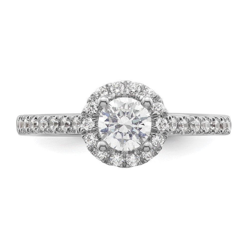 Buy Exclusive 14K White Gold Semi-Mount Engagement Ring | 3/4 Carat Halo Design