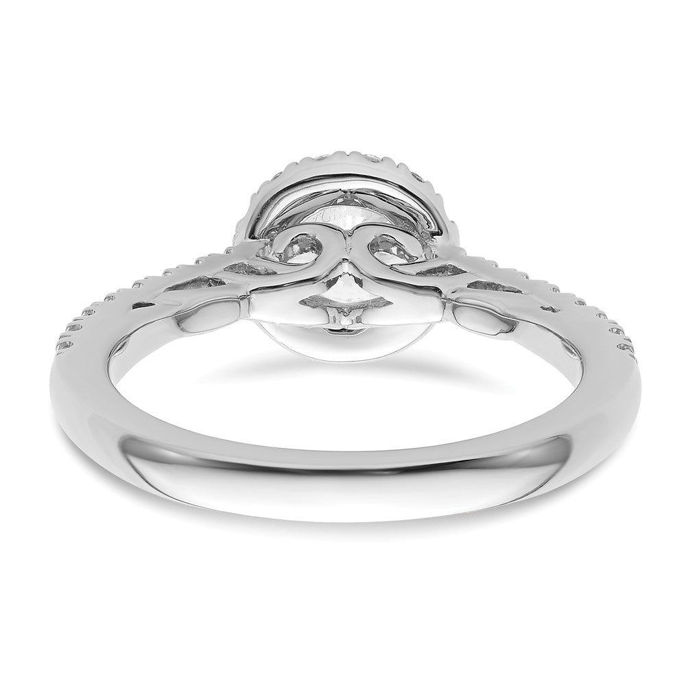 Buy Exclusive 14K White Gold Semi-Mount Engagement Ring | 3/4 Carat Halo Design