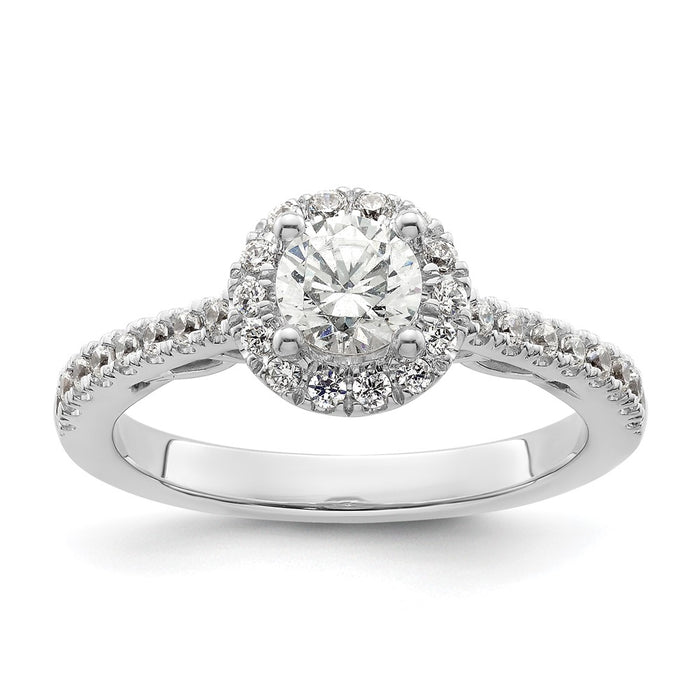 Buy Exclusive 14K White Gold Semi-Mount Engagement Ring | 3/4 Carat Halo Design-1