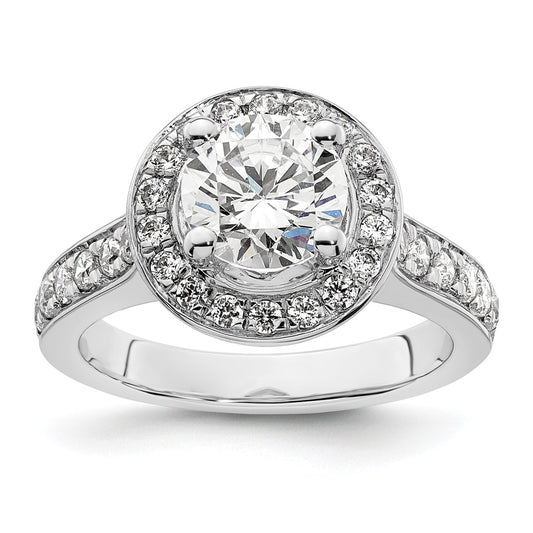Buy 14K Yellow Gold Round Diamond Halo Semi-Mount Ring | Stylish Luxury Design