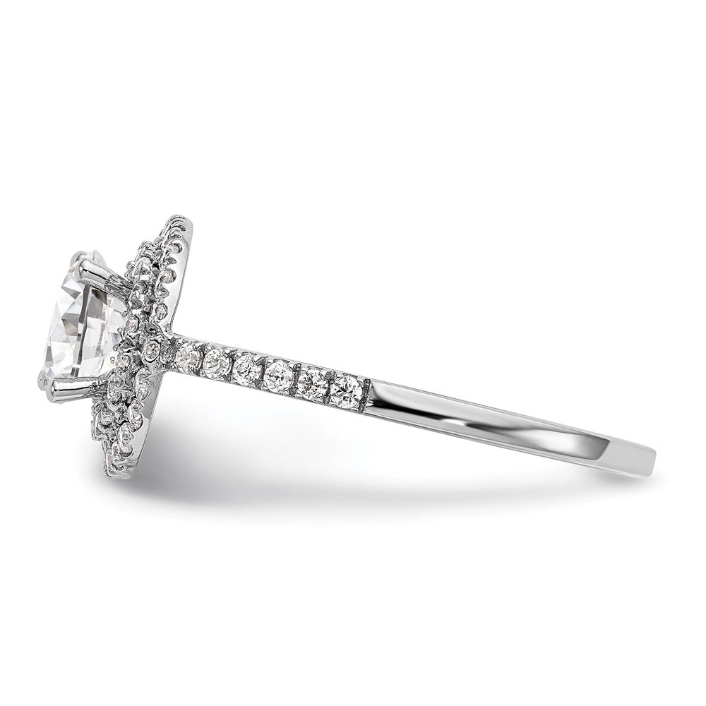 Exclusive 14K White Gold Double Halo Engagement Ring for 1 Carat Center, 1/2 ct Diamonds - Luxury Style!