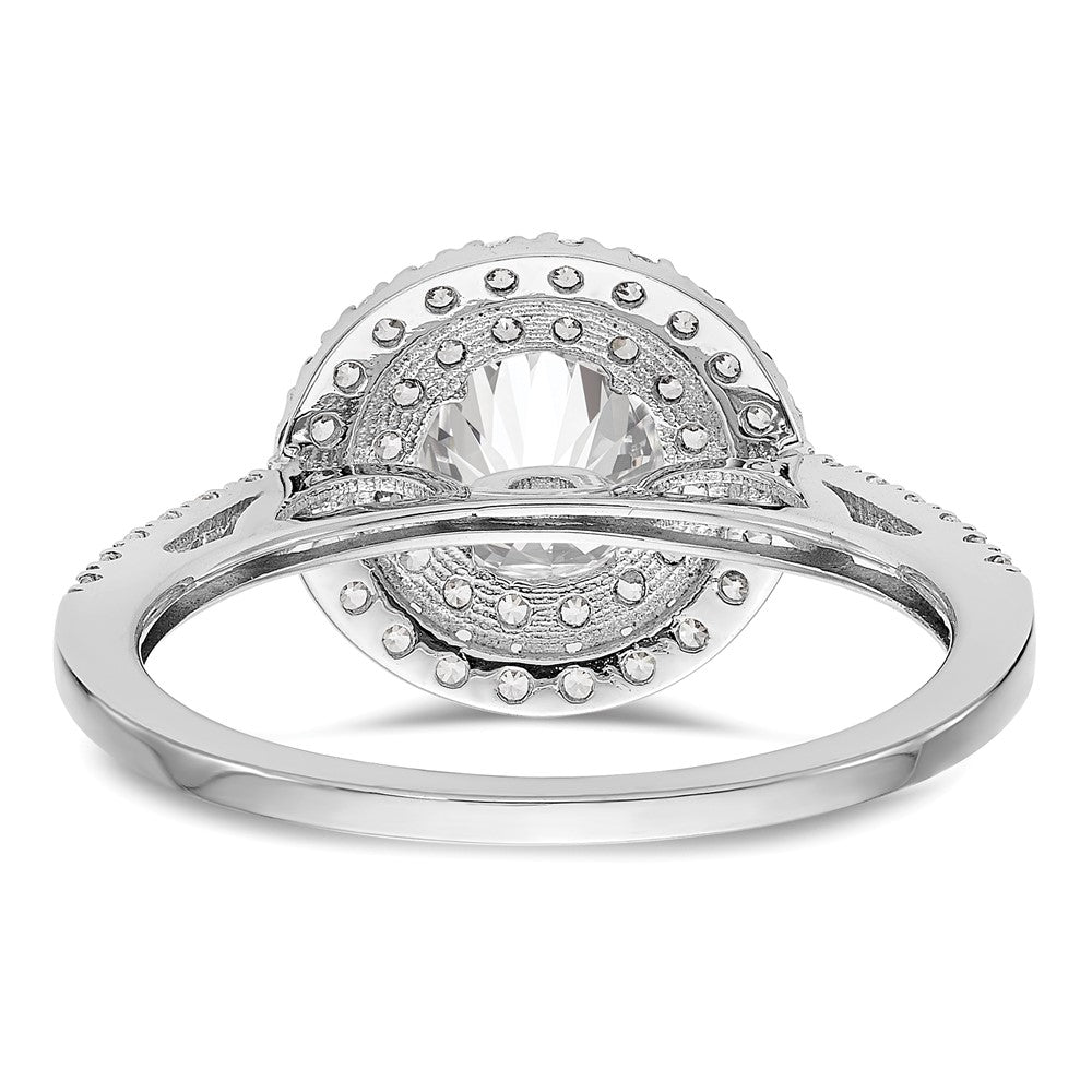 Exclusive 14K White Gold Double Halo Engagement Ring for 1 Carat Center, 1/2 ct Diamonds - Luxury Style!