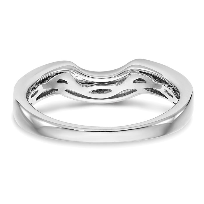 Exclusive 14K White Gold 1/4 Carat Diamond Eternity Wedding Band - Stylish Value-5