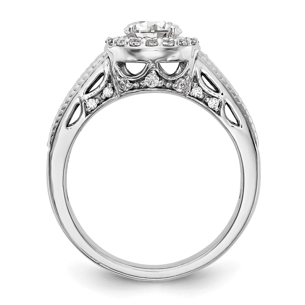 High-Quality 14K White Gold Semi-Mount Engagement Ring for 3/4 Carat Center - Stylish Value