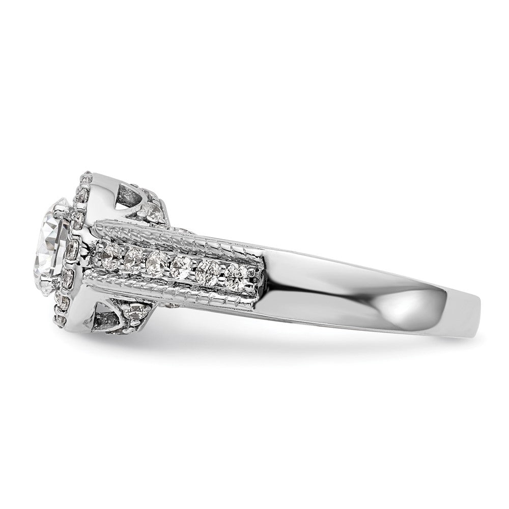 High-Quality 14K White Gold Semi-Mount Engagement Ring for 3/4 Carat Center - Stylish Value