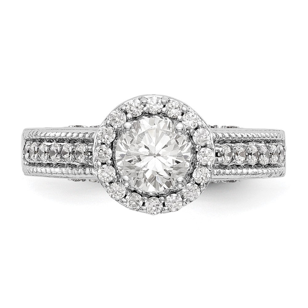 High-Quality 14K White Gold Semi-Mount Engagement Ring for 3/4 Carat Center - Stylish Value