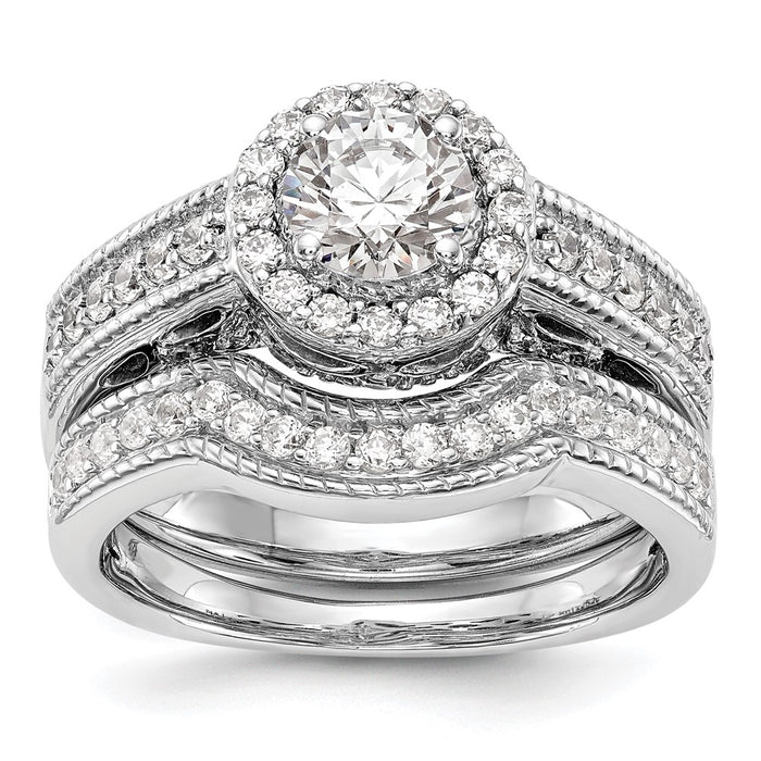 High-Quality 14K White Gold Semi-Mount Engagement Ring for 3/4 Carat Center - Stylish Value-7