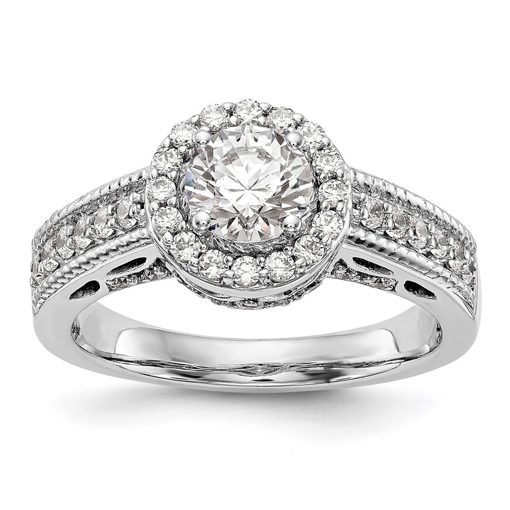 High-Quality 14K White Gold Semi-Mount Engagement Ring for 3/4 Carat Center - Stylish Value