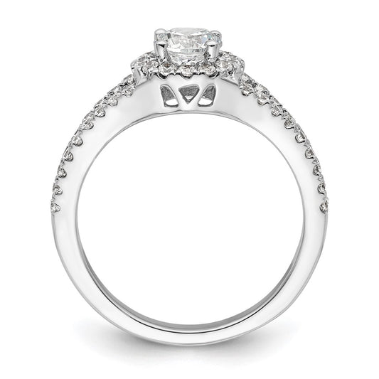Buy Stylish 14K White Gold Semi-Mount Engagement Ring for 1/2 Carat Diamond
