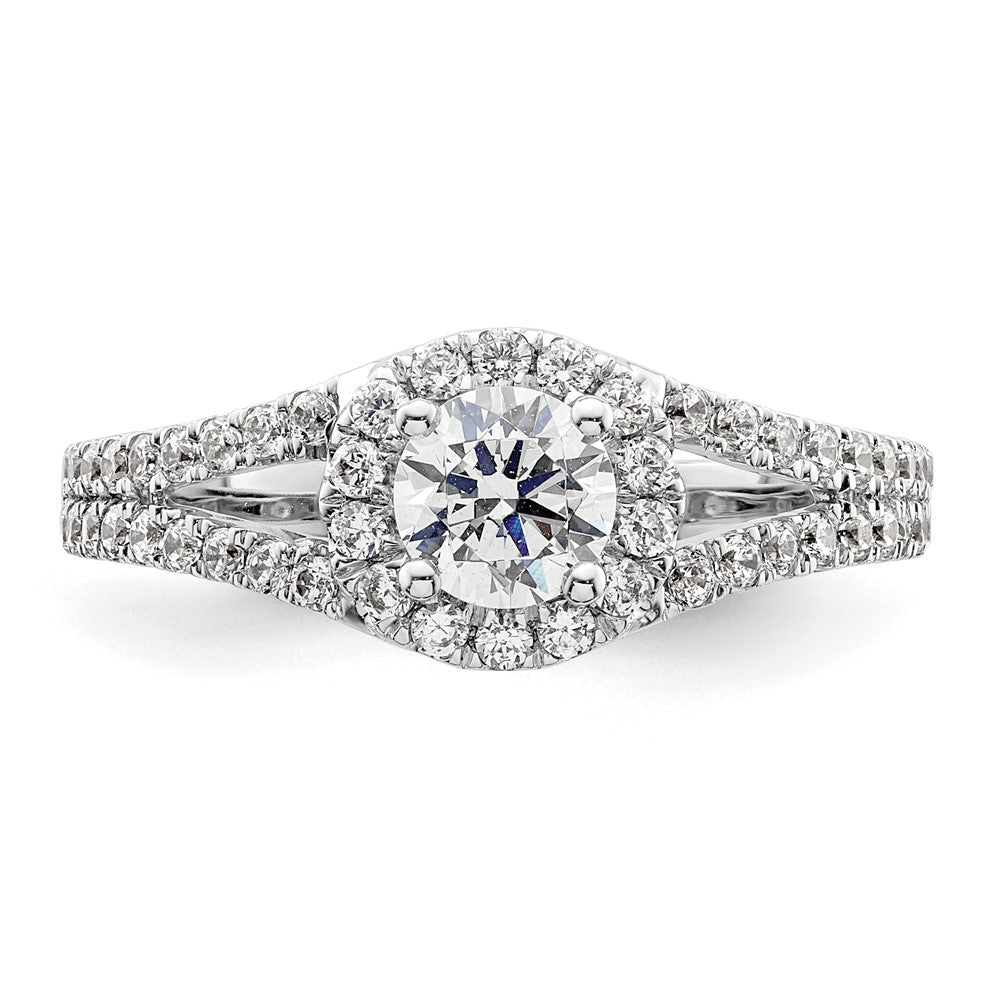 Buy Stylish 14K White Gold Semi-Mount Engagement Ring for 1/2 Carat Diamond