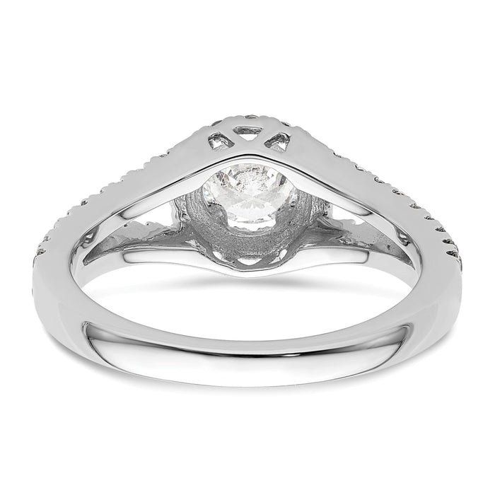 Buy Stylish 14K White Gold Semi-Mount Engagement Ring for 1/2 Carat Diamond-5