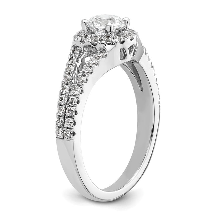 Buy Stylish 14K White Gold Semi-Mount Engagement Ring for 1/2 Carat Diamond-6