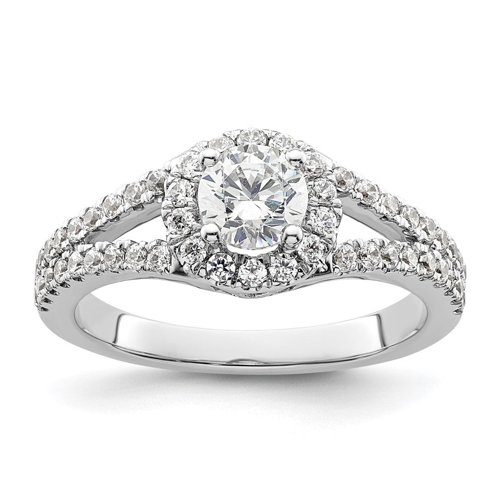 Buy Stylish 14K White Gold Semi-Mount Engagement Ring for 1/2 Carat Diamond