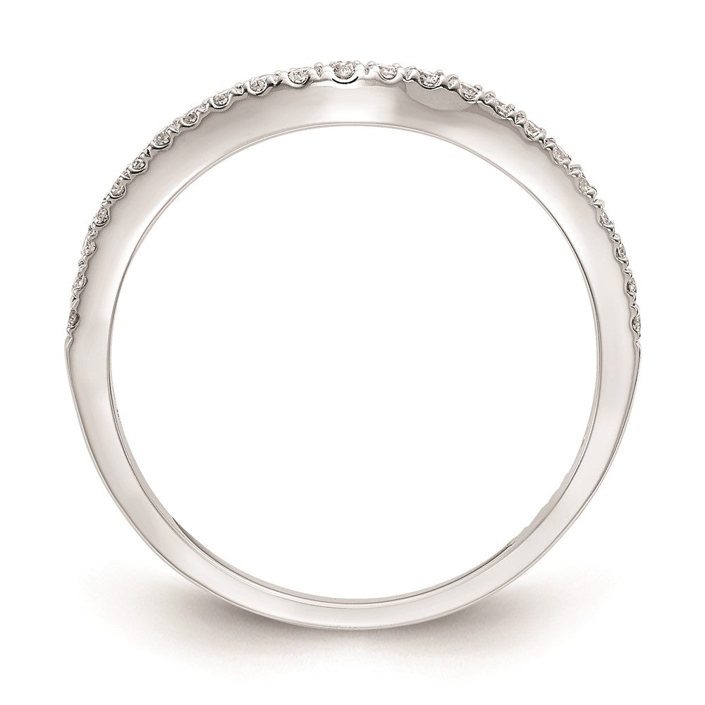 Exclusive 14K White Gold Curved Wedding Band Setting - Stylish & Affordable