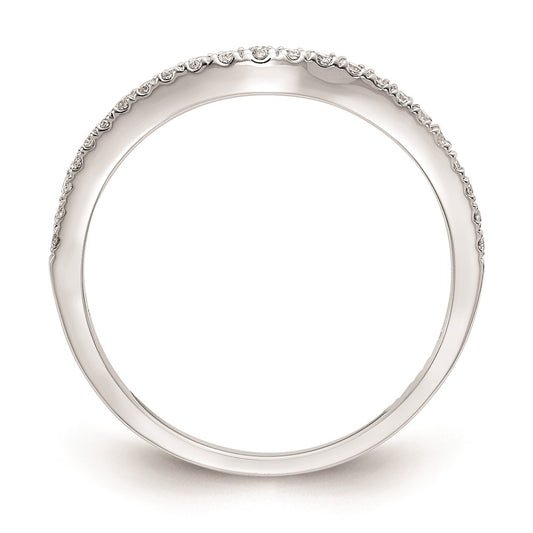 Exclusive 14K White Gold Curved Wedding Band Setting - Stylish & Affordable