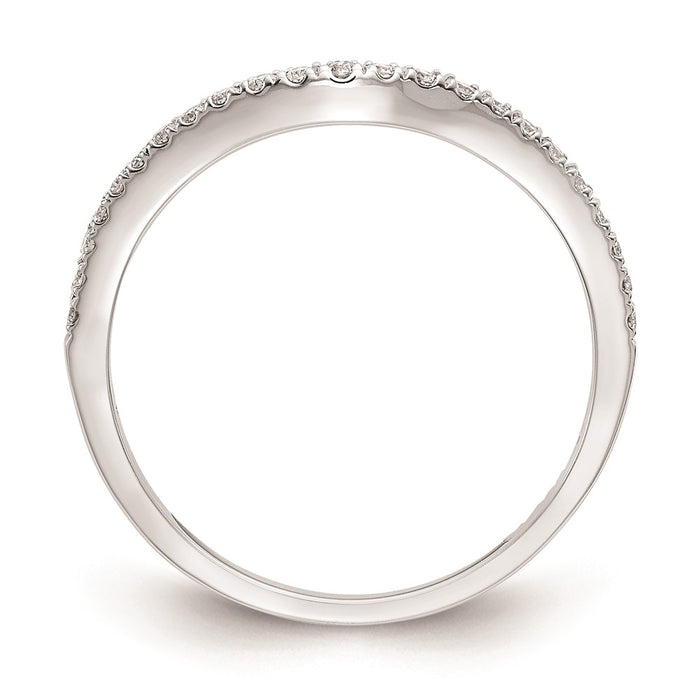 Exclusive 14K White Gold Curved Wedding Band Setting - Stylish & Affordable-2