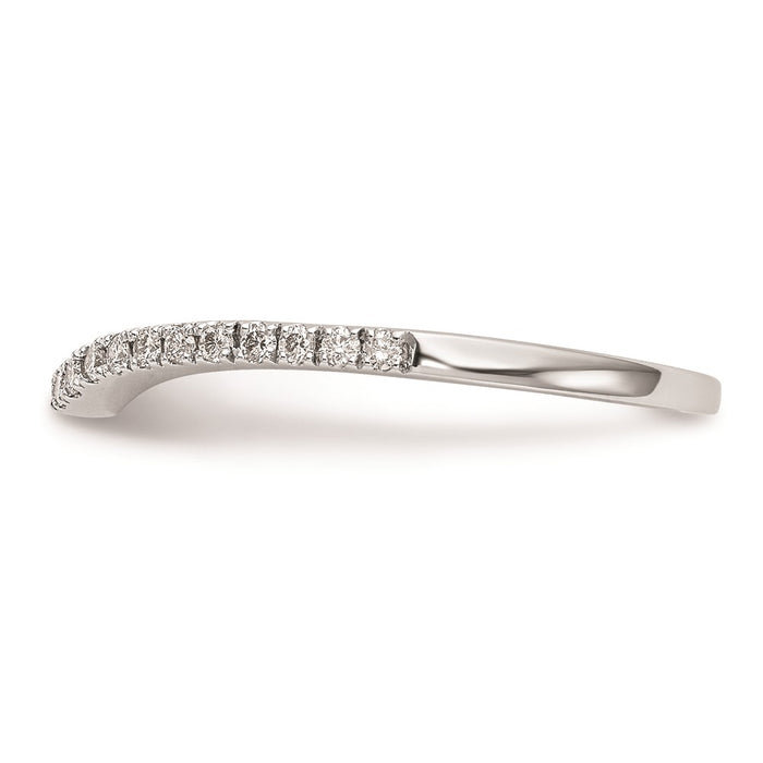 Exclusive 14K White Gold Curved Wedding Band Setting - Stylish & Affordable-3