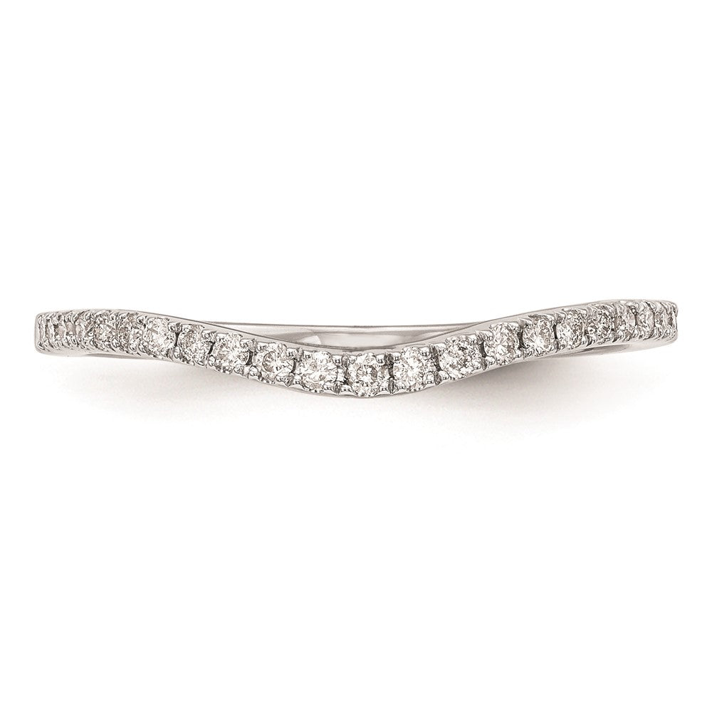 Exclusive 14K White Gold Curved Wedding Band Setting - Stylish & Affordable