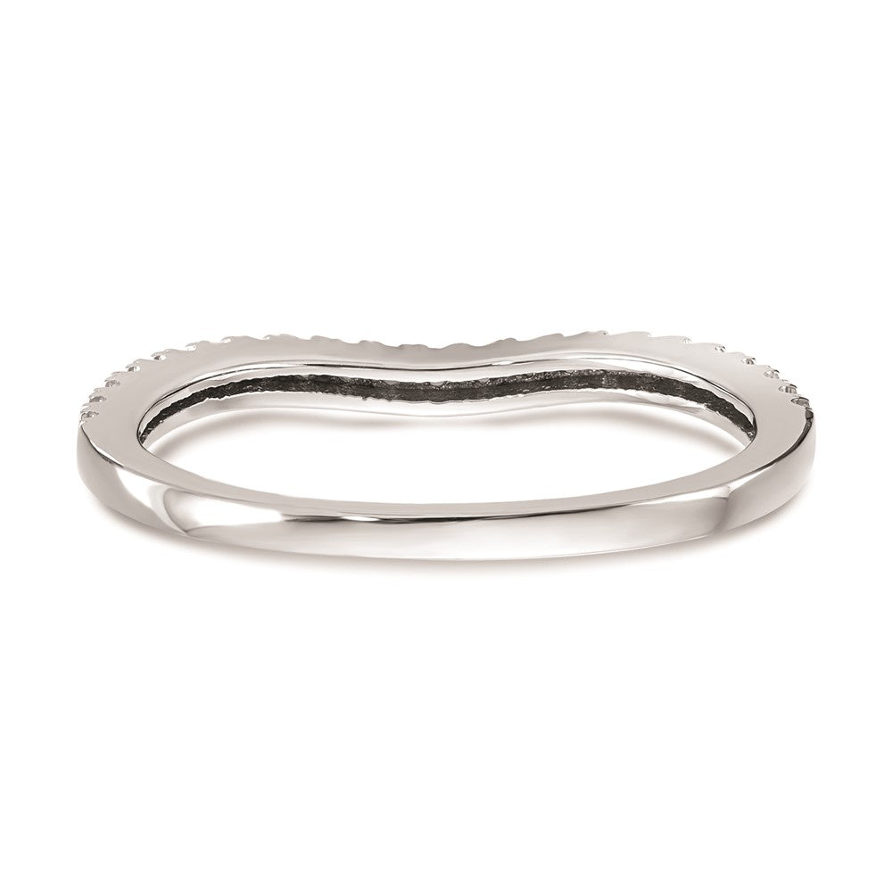 Exclusive 14K White Gold Curved Wedding Band Setting - Stylish & Affordable