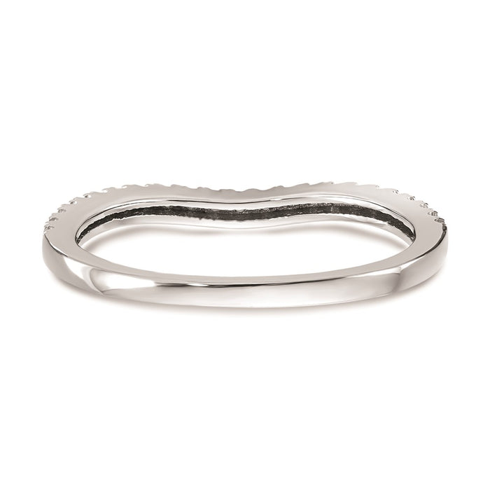 Exclusive 14K White Gold Curved Wedding Band Setting - Stylish & Affordable-5