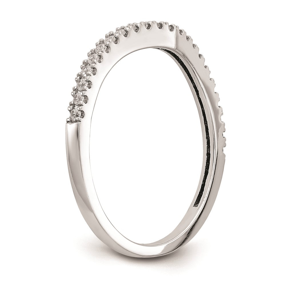 Exclusive 14K White Gold Curved Wedding Band Setting - Stylish & Affordable
