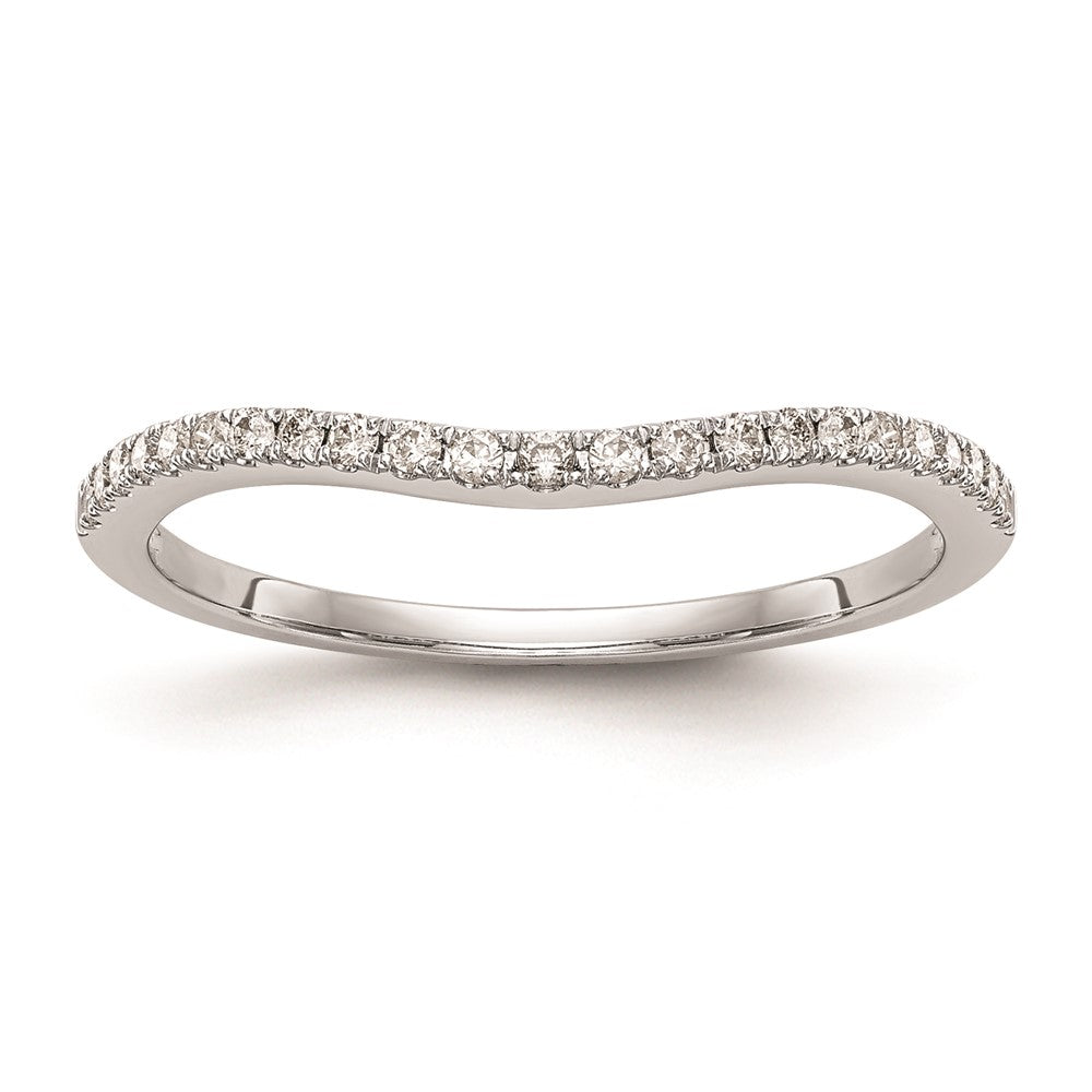 Exclusive 14K White Gold Curved Wedding Band Setting - Stylish & Affordable