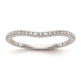 Exclusive 14K White Gold Curved Wedding Band Setting - Stylish & Affordable
