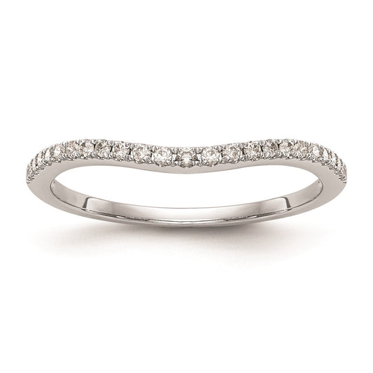 Exclusive 14K White Gold Curved Wedding Band Setting - Stylish & Affordable