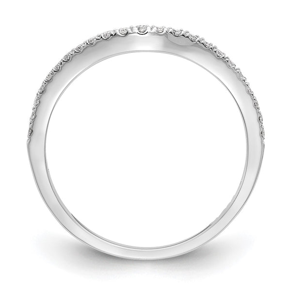 14K White Gold Diamond Wedding Band - 1/8 Carat