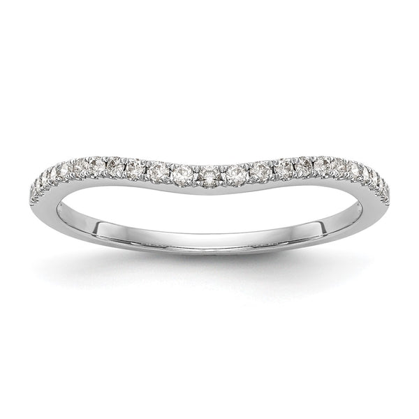 14K White Gold Diamond Wedding Band - 1/8 Carat