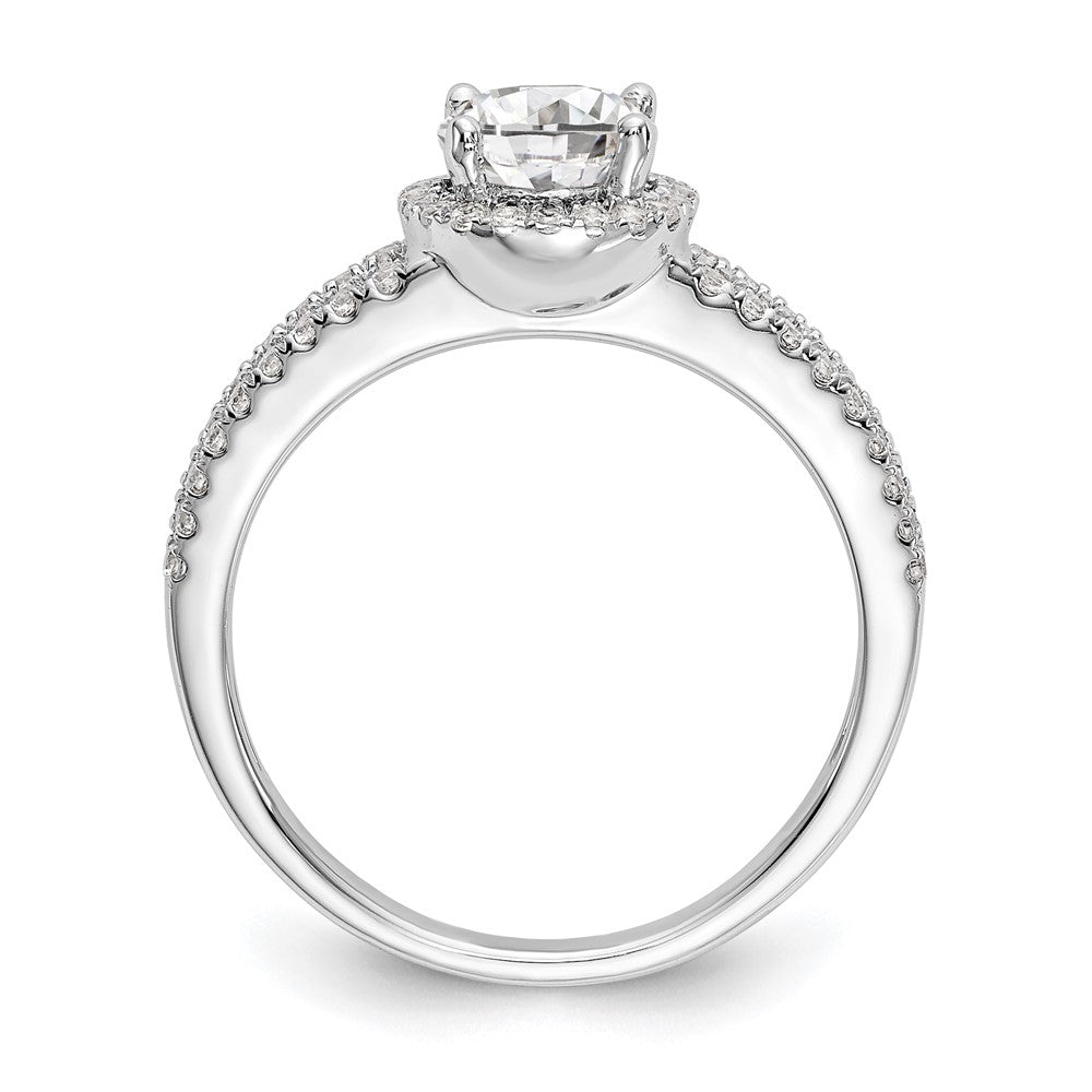 Buy 14K White Gold Halo Engagement Ring, 3/4 Carat Semi-Mount, Stylish Value