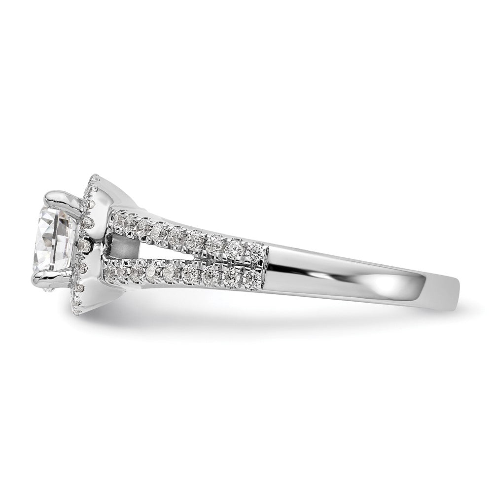 Buy 14K White Gold Halo Engagement Ring, 3/4 Carat Semi-Mount, Stylish Value