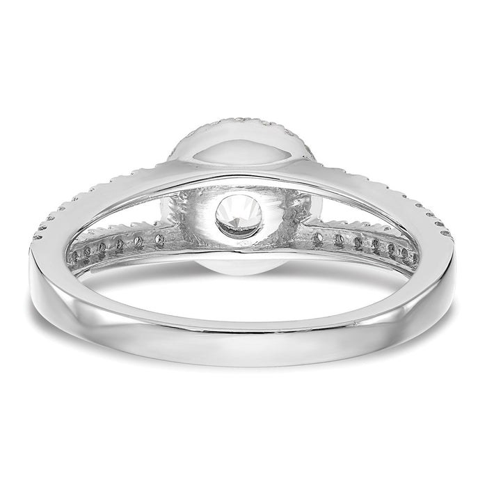 Buy 14K White Gold Halo Engagement Ring, 3/4 Carat Semi-Mount, Stylish Value-5