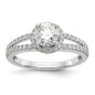 Buy 14K White Gold Halo Engagement Ring, 3/4 Carat Semi-Mount, Stylish Value-1