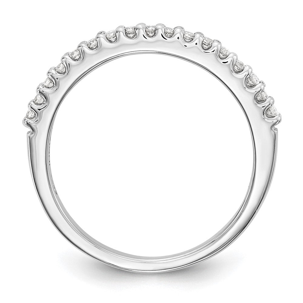 Buy 14K White Gold 1/5 Carat Diamond Wedding Band - Stylish Luxury Value Ring