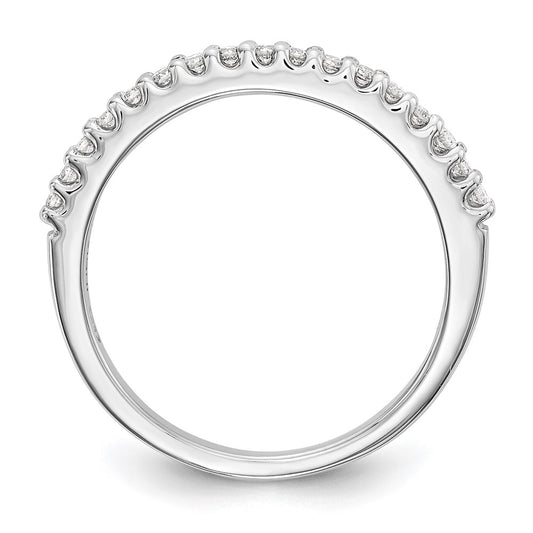 Buy 14K White Gold 1/5 Carat Diamond Wedding Band - Stylish Luxury Value Ring
