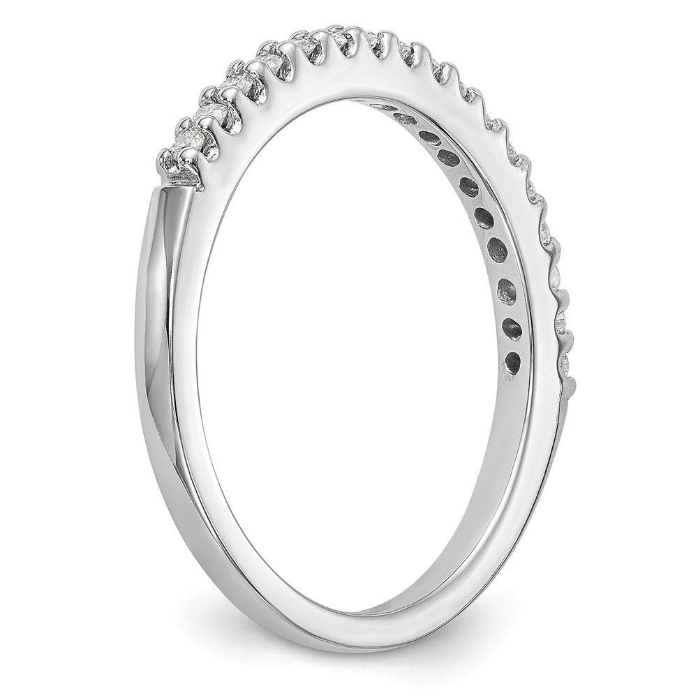 Buy 14K White Gold 1/5 Carat Diamond Wedding Band - Stylish Luxury Value Ring