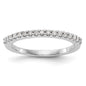 Buy 14K White Gold 1/5 Carat Diamond Wedding Band - Stylish Luxury Value Ring-1