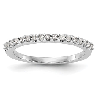 Buy 14K White Gold 1/5 Carat Diamond Wedding Band - Stylish Luxury Value Ring