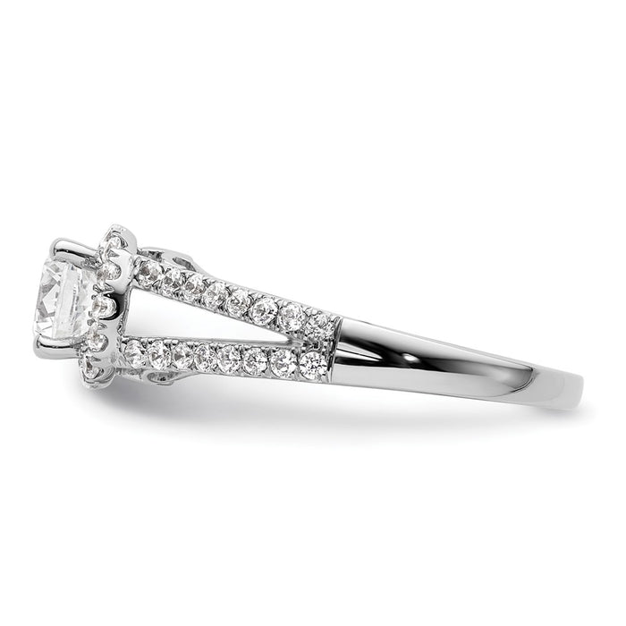 Buy Exclusive 14K White Gold Halo Engagement Ring for 3/4 Carat Center-3