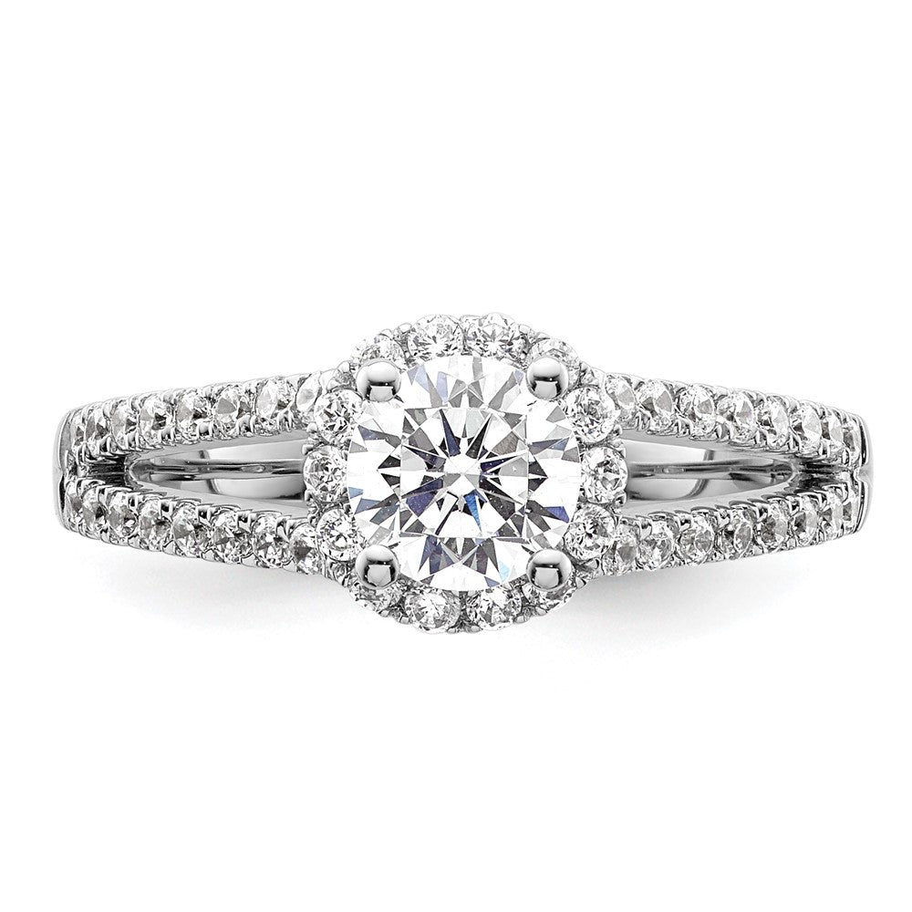 Buy Exclusive 14K White Gold Halo Engagement Ring for 3/4 Carat Center