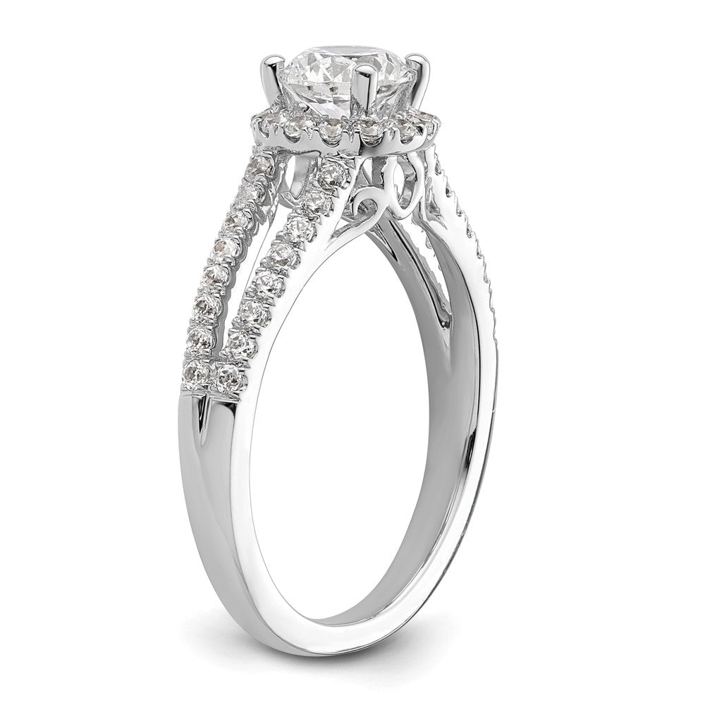 Buy Exclusive 14K White Gold Halo Engagement Ring for 3/4 Carat Center