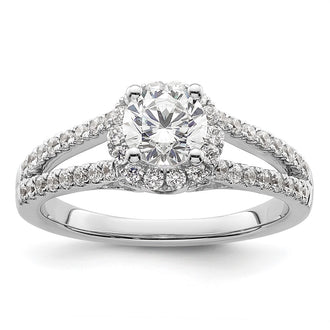 Buy Exclusive 14K White Gold Halo Engagement Ring for 3/4 Carat Center