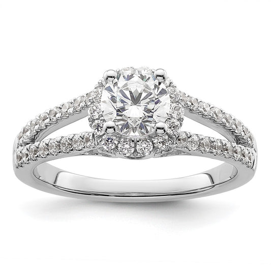 Buy Exclusive 14K White Gold Halo Engagement Ring for 3/4 Carat Center