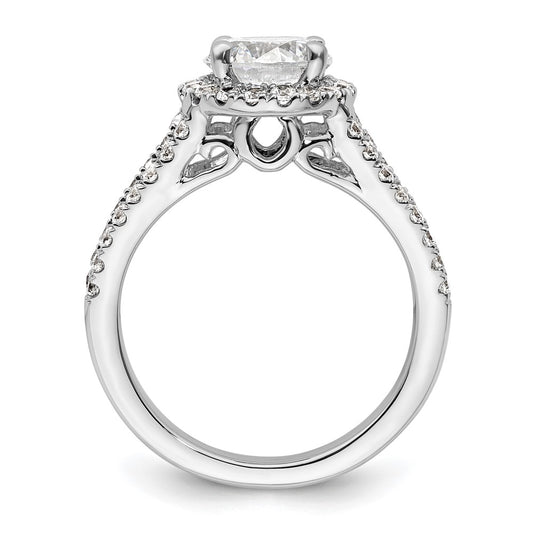 Buy Stylish 14K White Gold Halo Semi-Mount Ring for 1.5 Carat Center