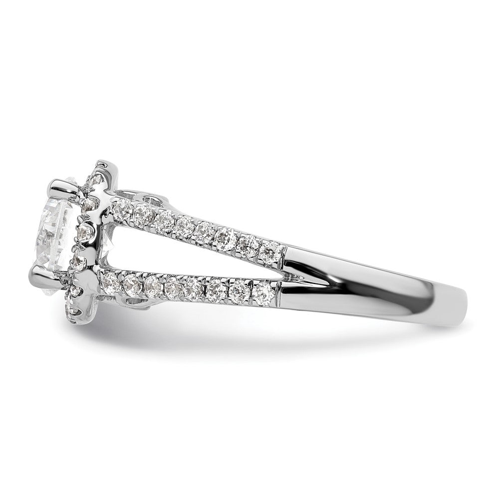 Buy Stylish 14K White Gold Halo Semi-Mount Ring for 1.5 Carat Center