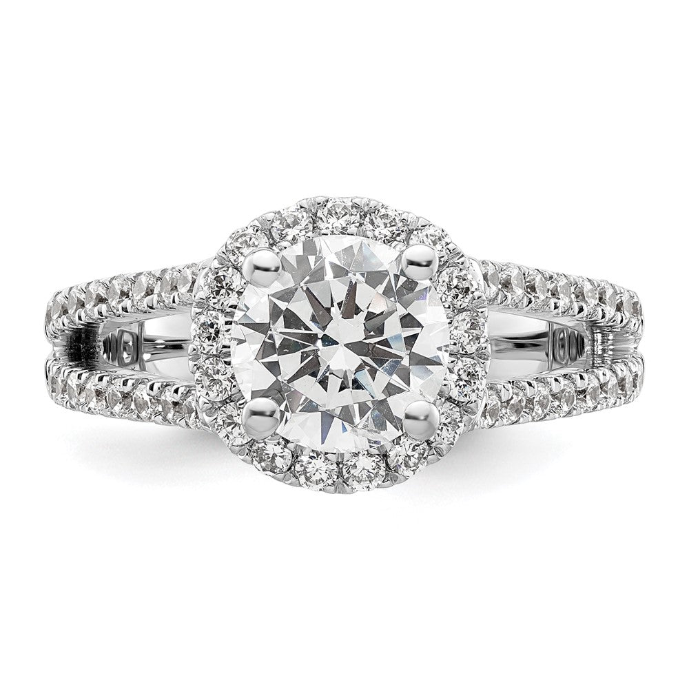 Buy Stylish 14K White Gold Halo Semi-Mount Ring for 1.5 Carat Center