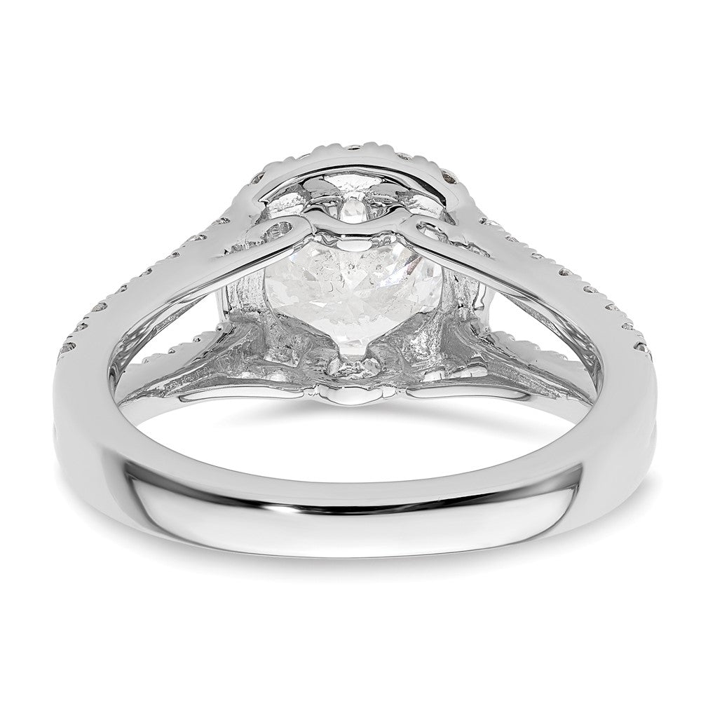 Buy Stylish 14K White Gold Halo Semi-Mount Ring for 1.5 Carat Center