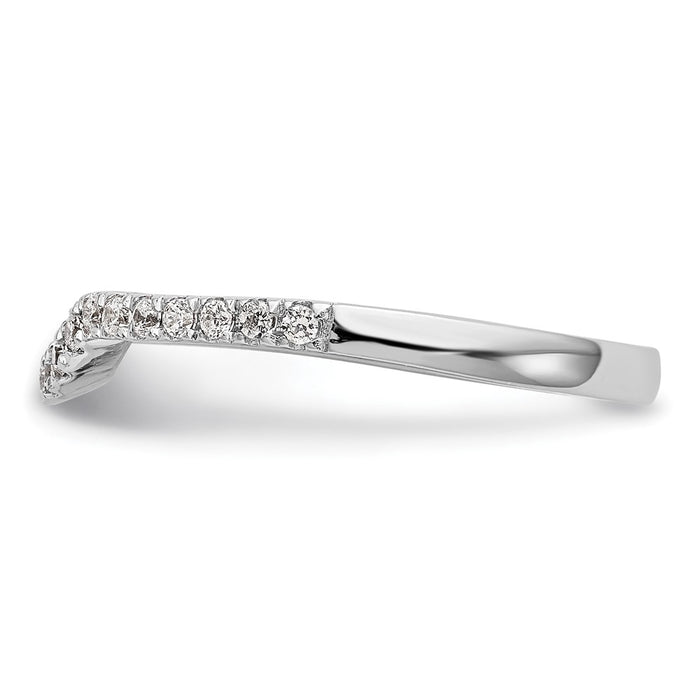 High-Quality 14K White Gold 1/4 Carat Diamond Wedding Band - Stylish Value!-3